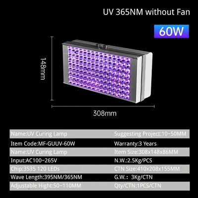 Factory Price PC Alu. Hangable 300W IP43 Pet Urine Detector Gel Nail Curing Coating Curing Solidify Resin Paint Printing LED UV Light