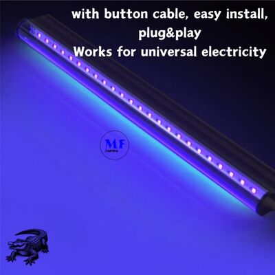 10-50W 395nm/365nm Aluminum Flood Tube LED UV Money Checking Curing Full Spectrum Entertainment Ultraviolet Fast Drying Manicure Light