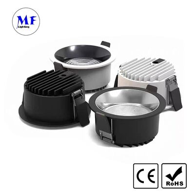 Factory Price Commercial Indoor Recessed LED Downlight Die-cast Aluminum Anti-Glare IP20 60W Tunable CCT Dimmable Tuya Zigbee DALI 0-10V Triac Ceiling Light