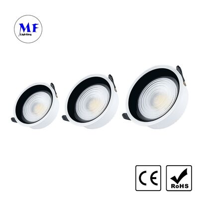 Factory Price Commercial Indoor Recessed LED Downlight Die-cast Aluminum Anti-Glare IP20 60W Tunable CCT Dimmable Tuya Zigbee DALI 0-10V Triac Ceiling Light