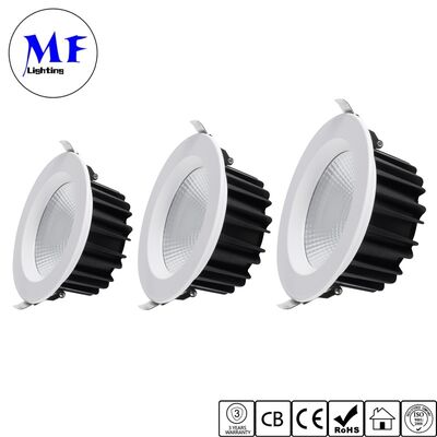 Factory Price Recessed COB LED Downlight 20W 30W 50W CCT Adjustable Power Dimmable CRI90 Ceiling Down Light