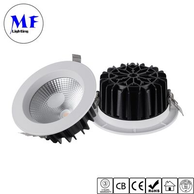 Factory Price Recessed COB LED Downlight 20W 30W 50W CCT Adjustable Power Dimmable CRI90 Ceiling Down Light