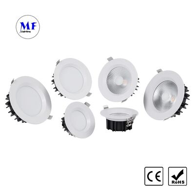 IP40 SMD LED Recessed Ceiling Downlight, Triac 0-10V DALI DALI-2 DT6 DT8 Dimmable, Smart Zigbee Tuya WiFi Control,Indoor Down Light For Office