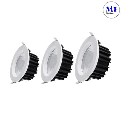 Aluminum 60 Degree Triac 0-10V Dali Smart Dimming Dimmable CCT Adjustable 5W/7W/10W/12W/15W/20W/25W/30W/35W/40W/45W/50W Downlight Recessed COB LED Down Light
