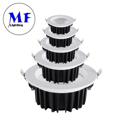 COB LED Down Light 5W7W10W12W15W50W,60° Beam,Triac/0-10V/Dali-2/Tuya Zigbee Dimmable,100lm/W CRI90, Ugr<19 Anti-Glare, IP40,Indoor Commercial Lighting