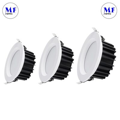SMD Recessed 120° Wide Beam PC Milky Diffuser Anti-Glare UGR<19  Dimmable  Die-Cast Aluminum Indoor Commercial LED spot light LED Down light