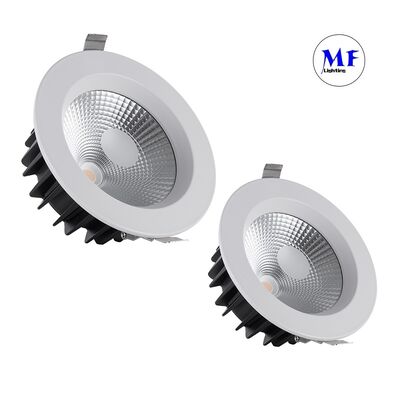 Factory Price Spring Clip Installation 40W COB Downlight 2700-6000K Tunable CCT High CRI Ra90 Triac 0-10V Dali-2 Dali Dt8 Tuya Zigbee Dimmable Down Light