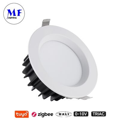 Dimmable 7W 100lm/W LED Spot Down Light CCT Adjustable CRI90 Triac /0-10V/Dali-2/Tuya Zigbee Beam Angle 60° Recessed Anti-Glare SMD for Commercial and Residential Places
