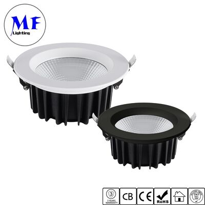 50W High Power COB LED Downlight Recessed 100LM/W Dimmable IP40 Indoor CCT Adjustable Anti Glare Ceiling Down Light For Commercial Lighting