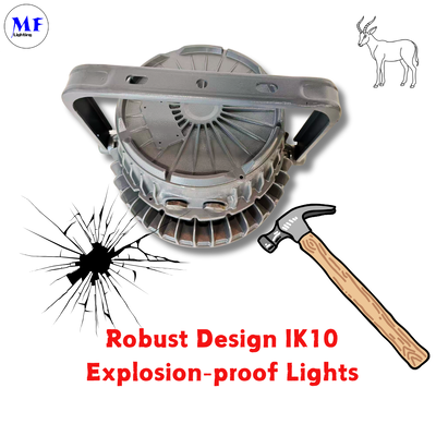 Factory Price ATEX Certified Explosion Proof Flood Light, Oil Gas LNG Chemical Plant Minging LED Explosion Proof Highbay Light, IP66 Ik08 Die-Cast Aluminum