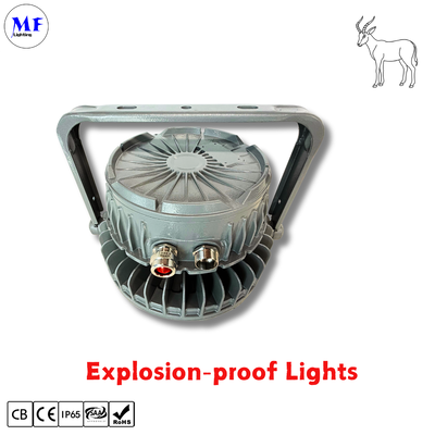 ATEX LED Highbay Light Explosionproof UFO Zone 1 Zone 2 Dim 200W 300W 400W IP66 Ik10 Steelwork Power Plants Alcohol Oil Gas Harsh Industrial