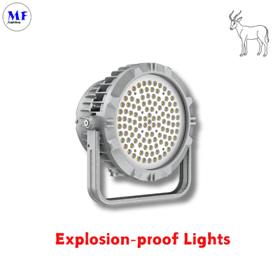 240W LED Explosion Proof Flood Light  Atex Certified IP66 Ik08 Durable Round Robust 240W LNG Oil Gas Industrial Marine Platform Mining Chemical Industrial