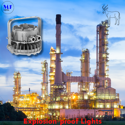 240W LED Explosion Proof Flood Light  Atex Certified IP66 Ik08 Durable Round Robust 240W LNG Oil Gas Industrial Marine Platform Mining Chemical Industrial