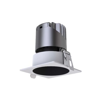 IP20 IP40 Office White Downlights, Square LED Down Light with Dali-2, Triac & 0-10V Multi Dimming Control, Factory Price Commercial Bathroom Spot Light