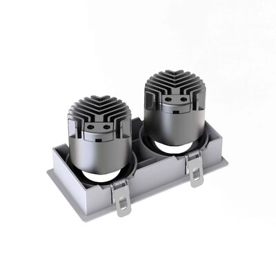 Double Heads IP20 Frameless LED Down Light Triac 0-10V Dali-2 Dali Dt6 Dt8 Dimmable Anti Glare Ceiling Spot Light