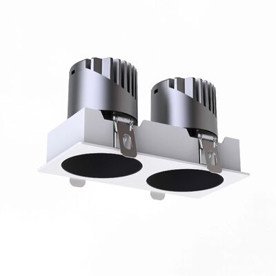Double Heads IP20 Frameless LED Down Light Triac 0-10V Dali-2 Dali Dt6 Dt8 Dimmable Anti Glare Ceiling Spot Light
