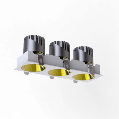 Anti-Glare Frameless Triple Heads IP20 Dimmable LED Down Light Compatible Triac, 0-10V, Dali-2, Dt6, Dt8 Spot Light