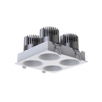 Factory Price Frameless Four-Head Anti-Glare Light, IP20 LED Down Light Dimmable Triac 0-10V Dali-2 Dt6 Dt8 Spot Light