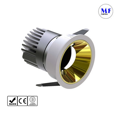 Factory Price No Glare Alu. 7W 10W 12W 15W 100lm/W Ik07 Cozy Recessed Living Room Commercial Residential Home Hotel Spotlight High Feet Round LED Down Light