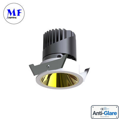 Factory Price Dimmable Spring Leaf 20W 25W 30W Various Metallic Color Reflector Bathroom Frameless Recessed Anti-Glare Spot LED Down Light