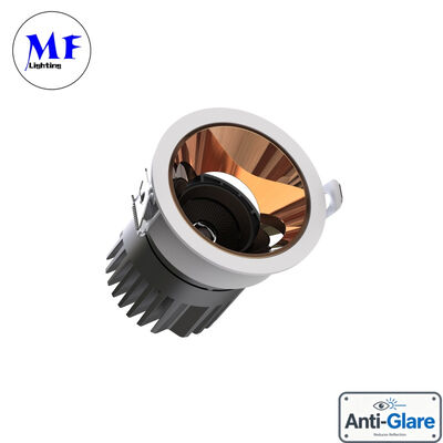 Factory Price Dimmable Spring Clip 20W 25W 30W Various Metallic Color Reflector Bathroom Frameless Recessed Anti-Glare Spot LED Down Light