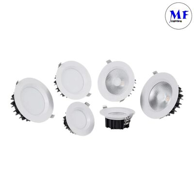 Spot SMD Recessed Smart CCT Power Adjustable Dimming DALI 0-10V Triac 120° White IP40 Downlight 5W/7W/10W/12W/15W/20W/25W/30W/35W/40W/45W/50W LED Down Light