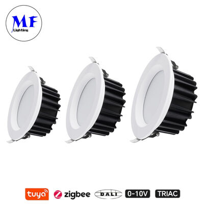 Factory Price IP40 Anti-Glare Triac Dali Tuya Dimmable Smart Zigbee 7W 15W SMD LED Recessed Spot Down Light for Kitchen Industrial Retail Commercial Spaces