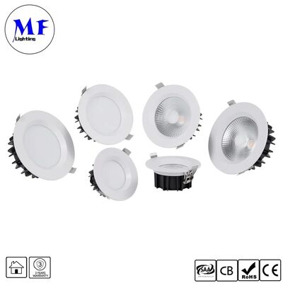5W CRI90 100lm/W Wide Beam Angle 120° Triac /0-10V/Dali-2/Tuya Zigbee Dimmable LED Spot Downlight Recessed Anti-Glare SMD LED Down Light for Commercial Places