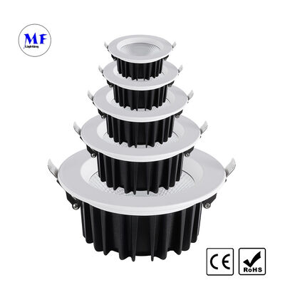 Factory Price COB LED Recessed Downlight 30W Triac 0-10V Dali-2 Dt6 Dt8 Dimmable Tuya Zigbee Tuya WiFi Smart Control Ugr<19 Die-Cast Aluminum Ceiling Down Light