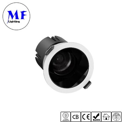 DIP 5 CCT COB Recessed Dimmable LED Down Light Spot Downlight 15°/24°/36°/55° Beam Angle Adjustable 120LM/W High Lumen Anti-Glare Tiltable