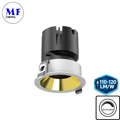110-120LM/W High Lumen LED Down Light Anti-glare Triac Dali TUYA Dimmable Optical Lens Design for Bathroom Industrial Retail Commercial Spaces