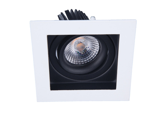 Square Shape 7W Anti Glare LED COB Downlight With Adjustable Beam Angle