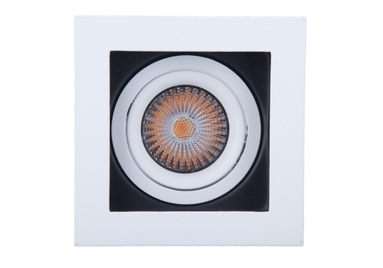 Square Shape 7W Anti Glare LED COB Downlight With Adjustable Beam Angle