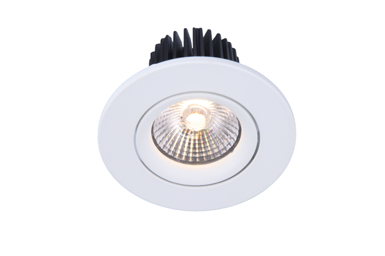 5W Adjustable IP54 Black / White Housing COB LED Spotlight Recessed Anti Glare