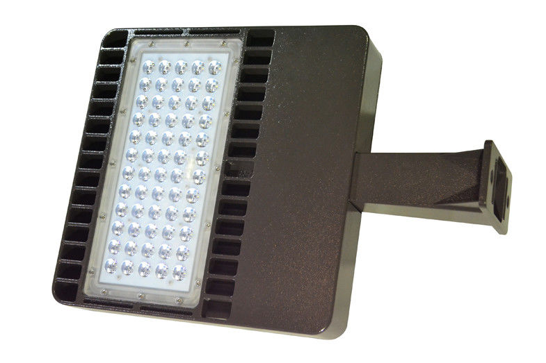 120W  Led Parking Lot Lights With Sensor , 130lm / W, Grey / Black / Silver color