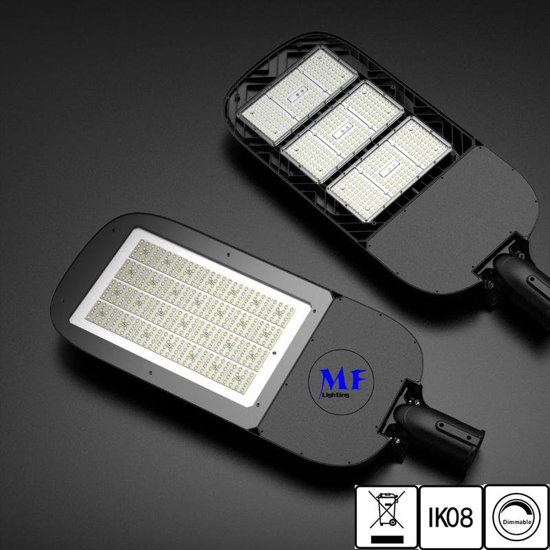 240W LED Street Light 10V Dim Die-Casting Aluminum Waterproof Weatherproof Smart Control Photocell Highways Parks Square