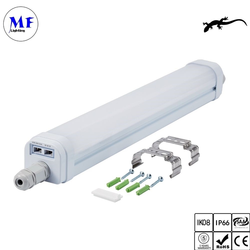 10W-50W 2-5FT LED Tri Proof Light With IP66 CCT Power Switch For Car Washes Store Subway Station