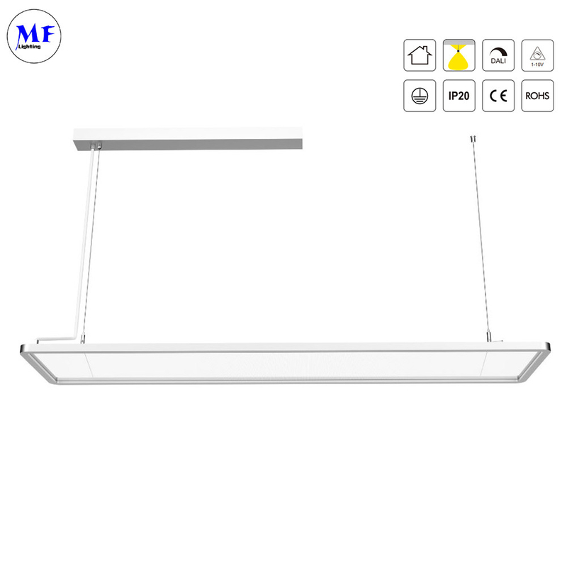 Hanging LED Pendent Panel Light With 50W 60W 75W Smart Dali 0-10V Dimming For Office Hotel Lobby