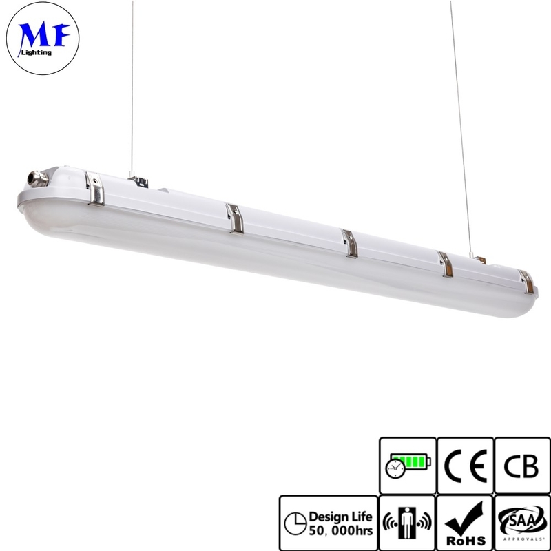 2FT 4FT 5FT LED Tri Proof Light Vapor Tight Light Fixture Waterproof IP66 20W 40W 60W For Tunnel Railway Train Station