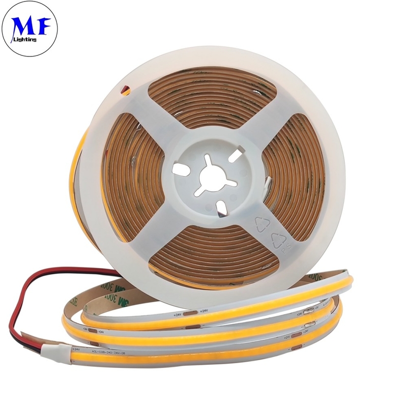 COB LED Strip Light DC 12V 24V Waterproof Low Voltage For Under Cabinet Ceiling Tape Light 5m Cuttable Exterior Outdoor