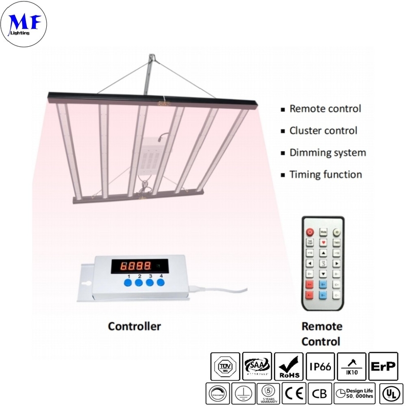 IP66 Waterproof Grow Lamp PAR Marjuana Smart Dimmable Plant Grow Hydroponic Light With Remote Control