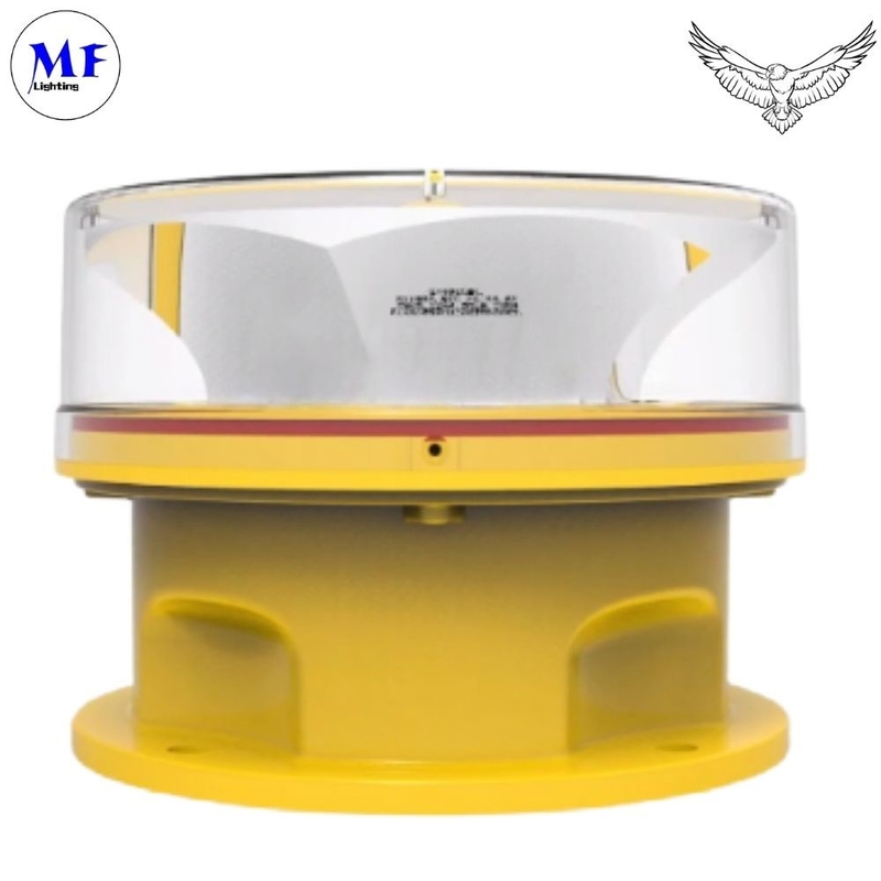 Red Aeronautical LED Aviation Obstruction Light for Long-lasting Marking Obstacles  with Yellow color and Aluminum