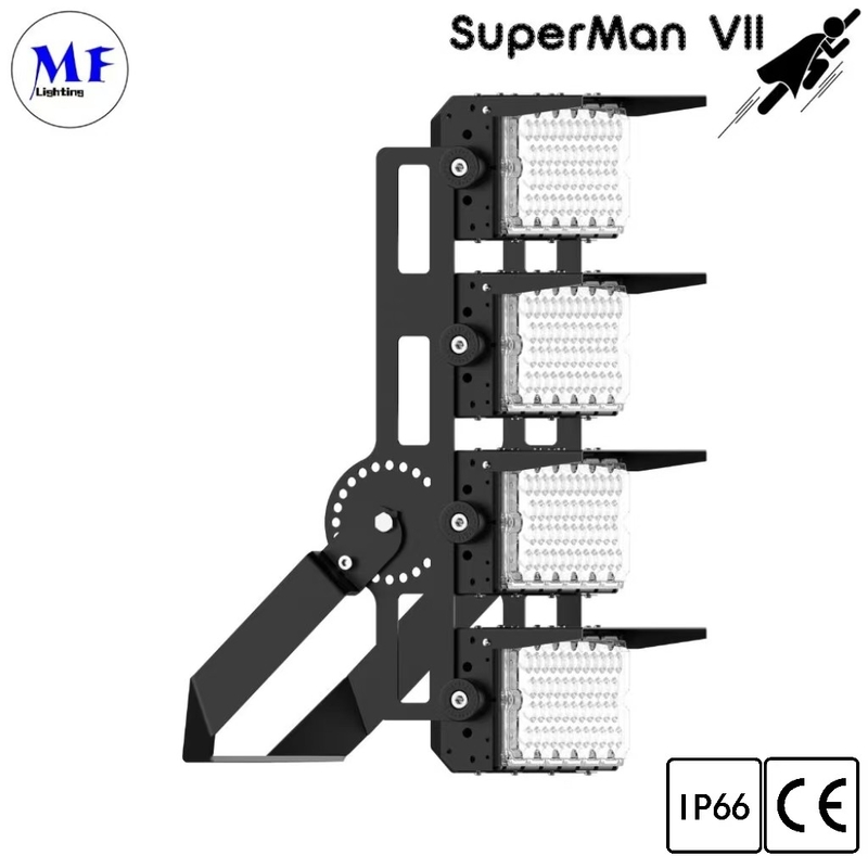 600W IP66 Stadium LED Flood Light 6 Years Warranty 3000K-6500K Aluminum 150-170lm/W DC48V CRI80+ For Badminton Fields