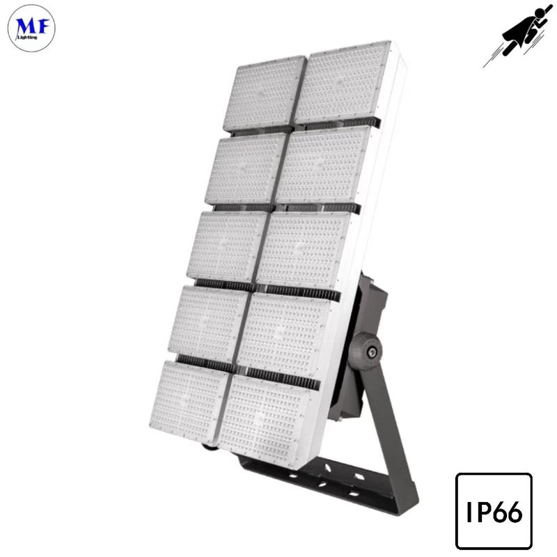 5 Years Warranty 960W LED Stadium Flood Light 3000K-6500K High Color Rendering Index Waterproof Ik10 8 Modules Design