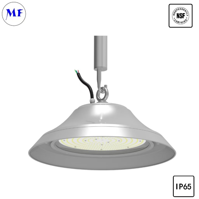 240W IP65 NSF LED High Bay Food Light Waterproof 130/150LM/W High CRI 5 Years Warranty For Food Distribution Centers
