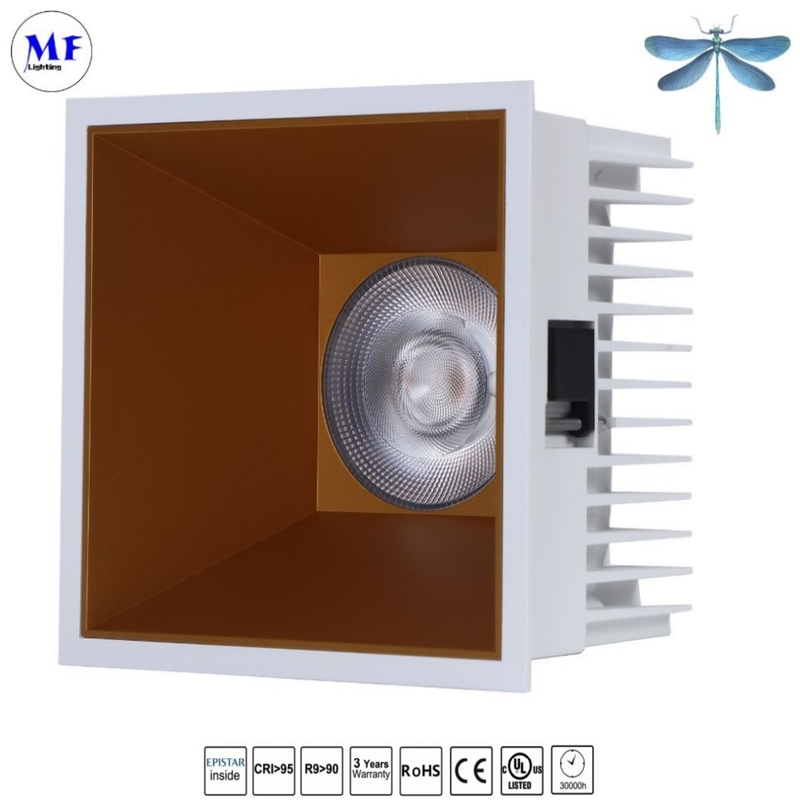 IP66 Waterproof LED Downlight Sqaure Recessed 18W/28W/38W/48W 3years Warranty LED Down Lamp For Toilet Hotel