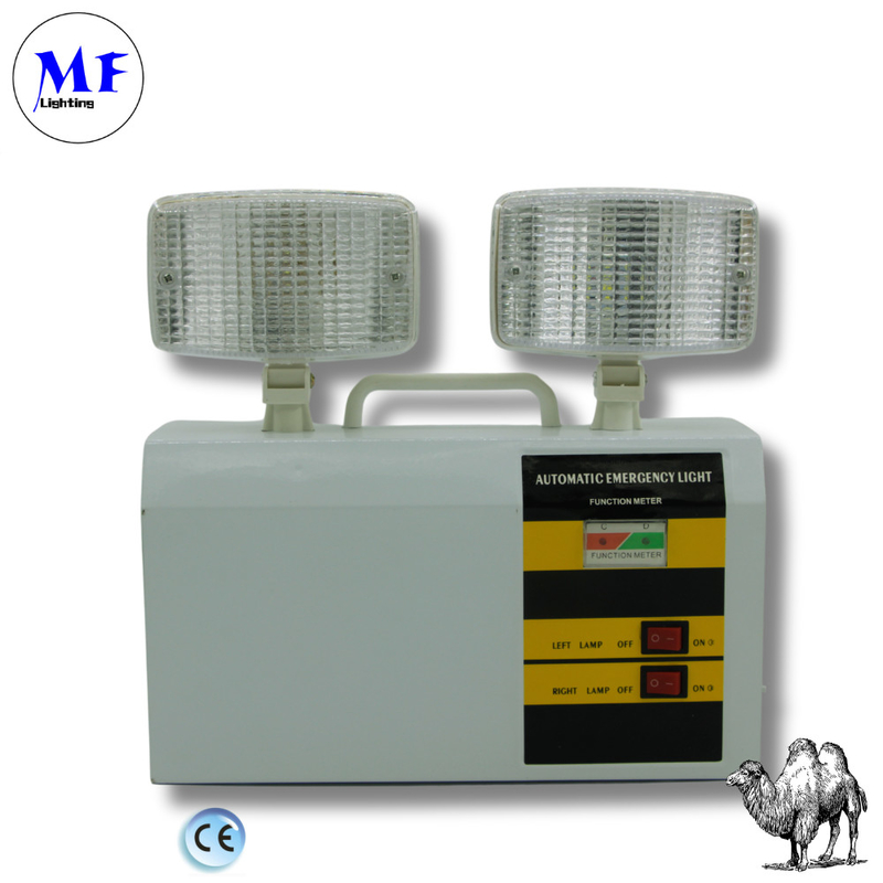 Double Twins Light Emergency Light  2× 5W LED Heads Fireproof 2600mAh Battery Multiple Mounting for Industrial Commercial Use