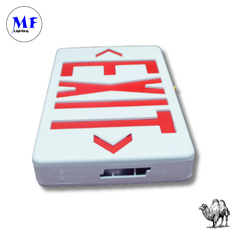Emergency Exit Sign Lights IP43 Certified 3W LED 2h Backup Waterproof Fire-Resista Photoluminescent Factory School  for Indoor Commercial Buildings