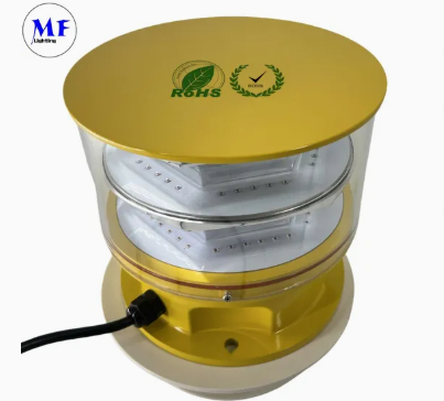 LED Aviation Obstruction Light  Photocell Die-Casting IP66Telecommunication Yellow Gas Oil Offshore Platform