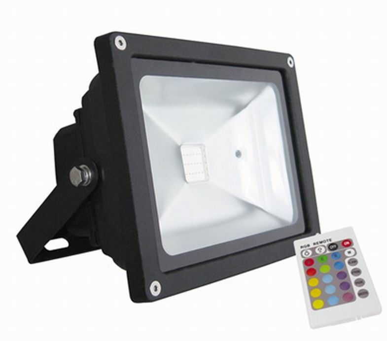 IP65 50 Watt 3850Lm Waterproof LED Flood Light Bridgelux Chip RGB Die Casing Aluminum